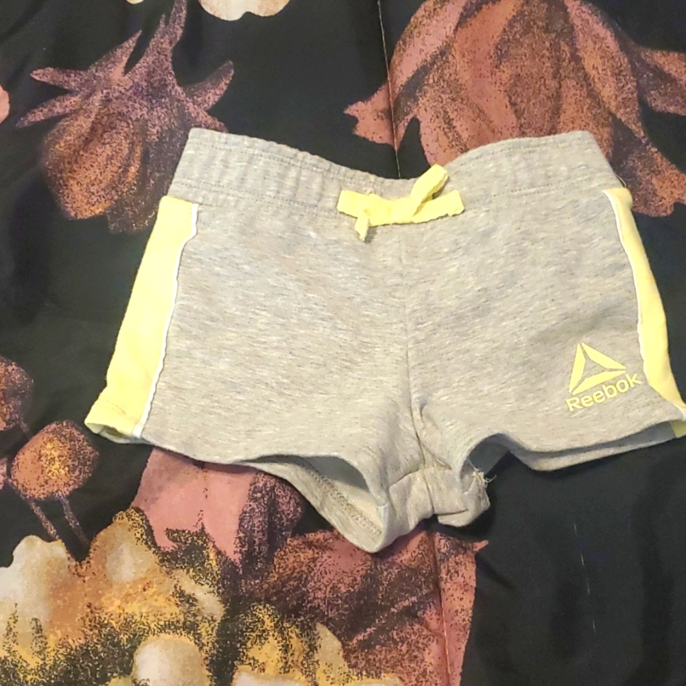 Reebok gray and yellow shorts